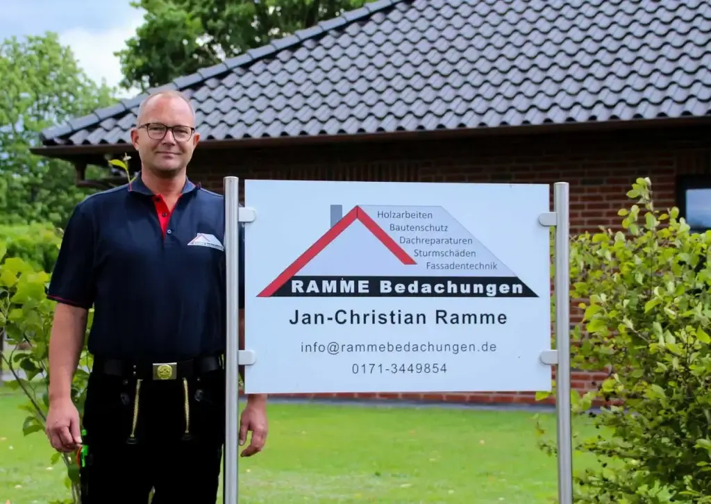 Jan-Christian Ramme, Inhaber von RAMME Bedachungen in Meinersen